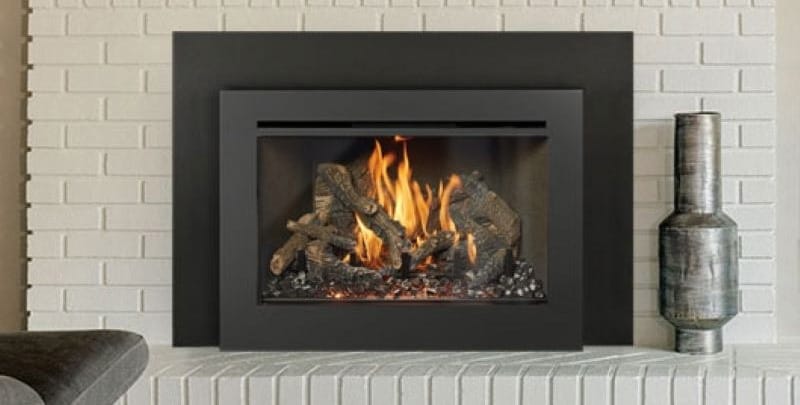 Gas log fireplace 3